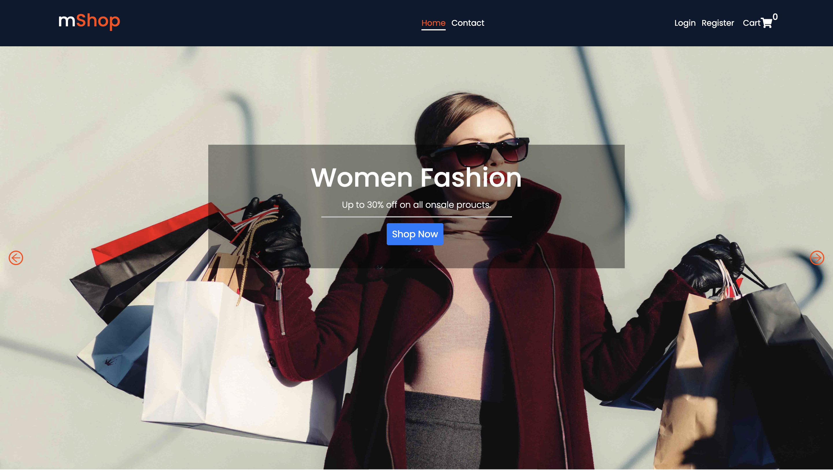 mShop E-commerce Website